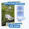 2GR Bird Feeder Water Dispenser- Clear Container and Food Drinker for Cage. (sold in pack of 2)