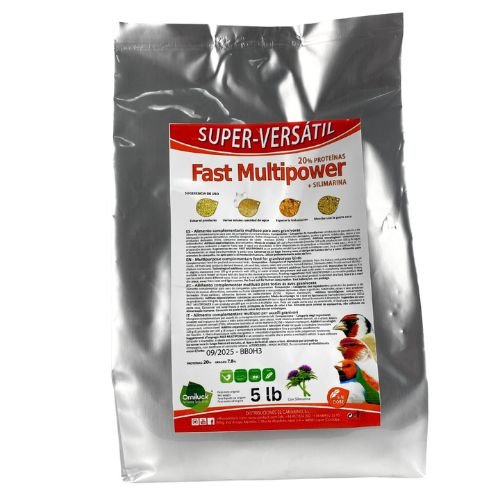 Fast Multipower is a morbid food high in proteins and fats for your birds.