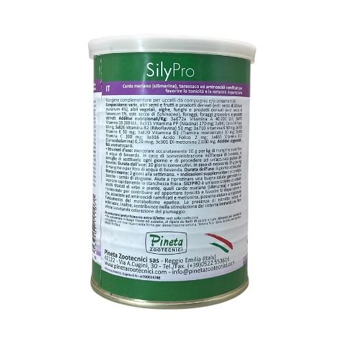 SilyPro 250g by Pineta Zootecnici – Liver Health Supplement for Birds with Milk Thistle Powder, Dietary Formula for Canaries and Parrots to Boost Immunity and Enhance Vitality