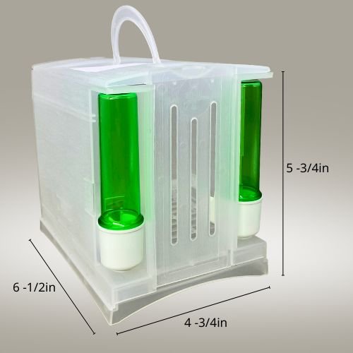 2GR Small Travel Cage for Birds, Hamsters, and Guinea Pigs, Durable Design, Ideal for Vet Visits, Short Trips, and Temporary Housing, Lightweight and Compact