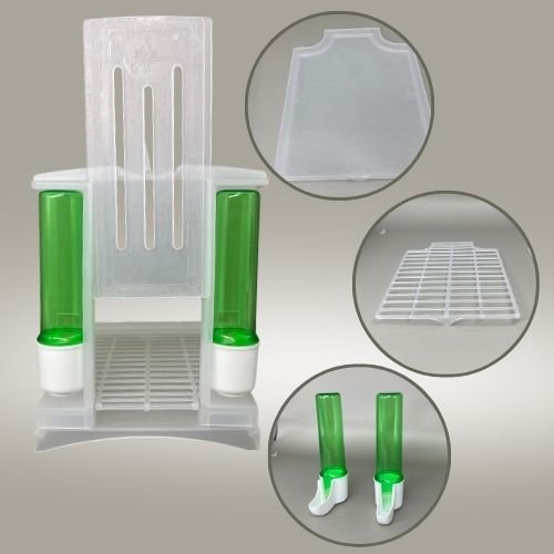2GR Small Travel Cage for Birds, Hamsters, and Guinea Pigs, Durable Design, Ideal for Vet Visits, Short Trips, and Temporary Housing, Lightweight and Compact
