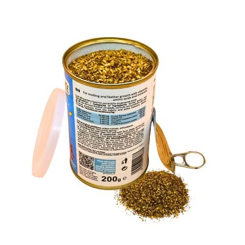 VellBrill for Pineta Zootecnici perfect moult, Gives a rich, bright and velvety plumage, Contains vitamins, amino acids, trace elements and minerals. (200g)