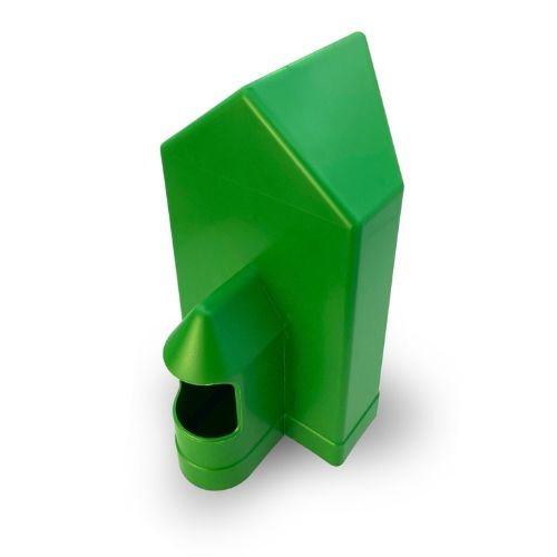 Corner waterer for pigeons, birds and poultry (2 liters) - Fresh and clean water dispenser for chickens, ducks and more, not removable, green color