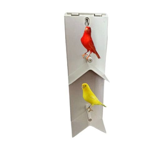 Plastic Privacy Perche Double for canaries, finch and small bird