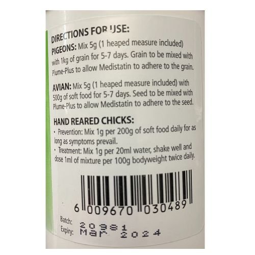Medistatin prevention and  treatment candida in pigeons and cagebirds 100g