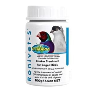 Ronivet-S 100g for the treatment of canker in caged and aviary birds and pigeons
