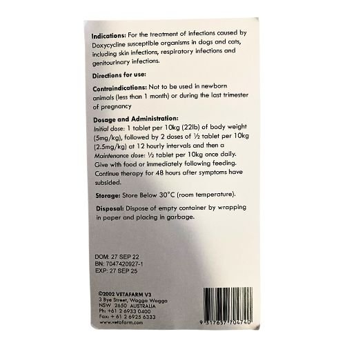 Doxyvet Tablets for Dogs and Cats 50 tablets