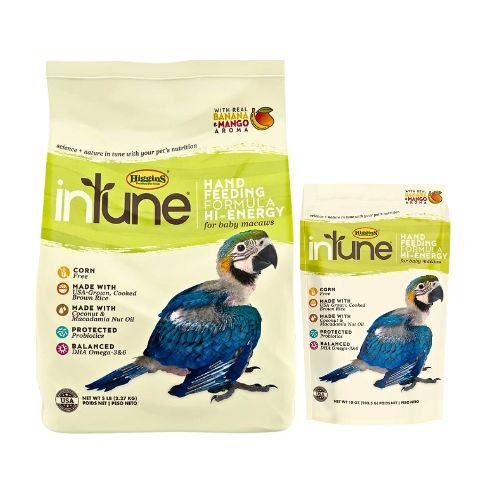 InTune Hand Feeding Formula Hi-Energy for baby Macaws